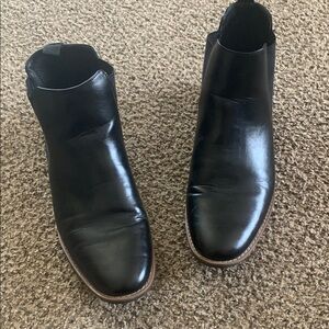 Men's Black Faux Leather Ankle boot 13